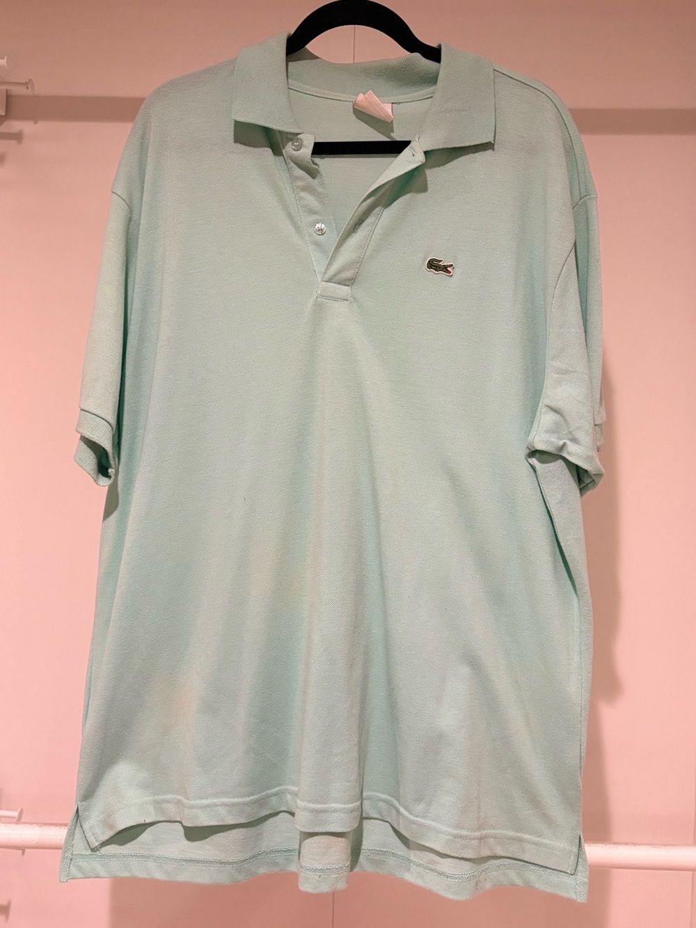 Lacoste Polo Shirt Mens Size 8 XL Mint Green Classic Croc Short Sleeve